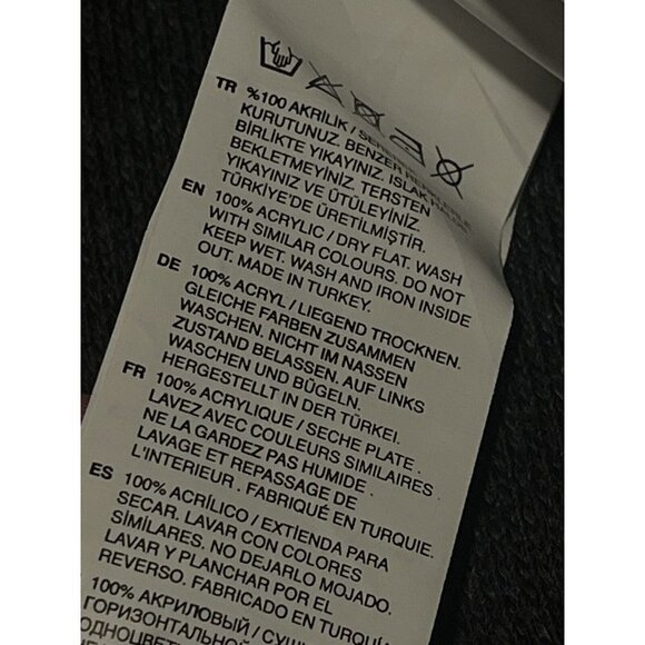 Trendyol Men’s Dark Grey Quarter Zip Pullover Sweater Size Large Acrylic NEW - Picture 7 of 10